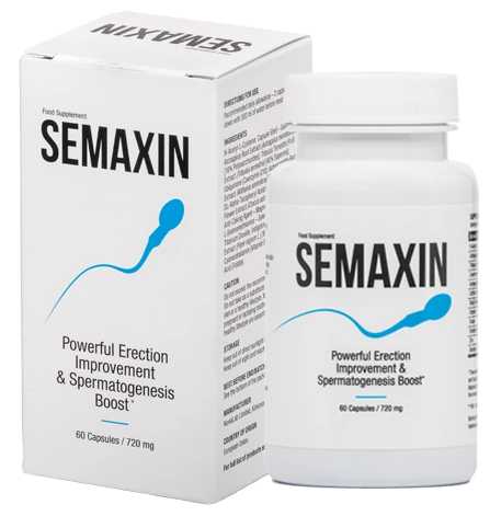 Botella de Semaxin en una presentación destacada para mejorar el rendimiento sexual.