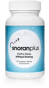 Envase del suplemento Snoran Plus