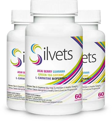 Silvets: Tres botes del suplemento líder para adelgazar y quemar grasa.